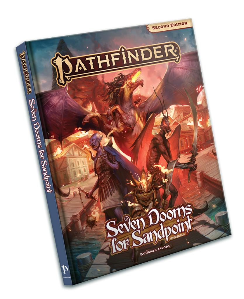 Seven Dooms for Sandpoint is a 200 page hardback of the 200th installation of the Pathfinder Adventure Path series.