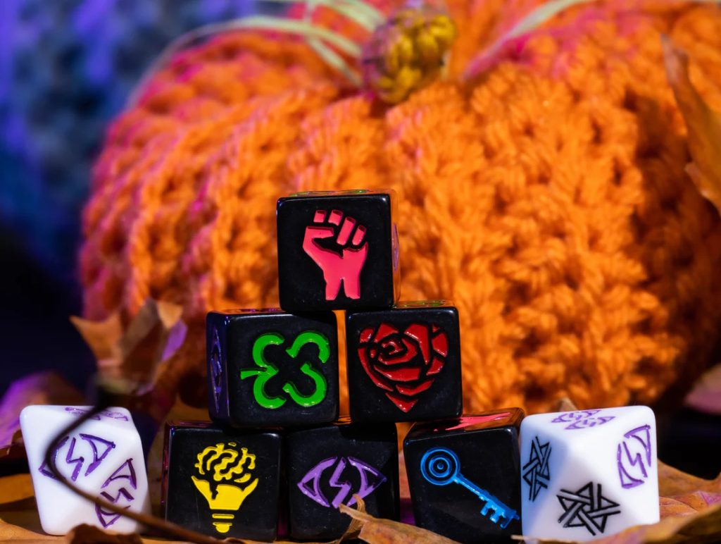 Shiver Archetype Dice close up