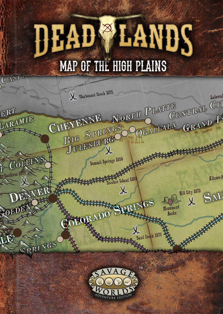 Deadlands High Plains Poster map