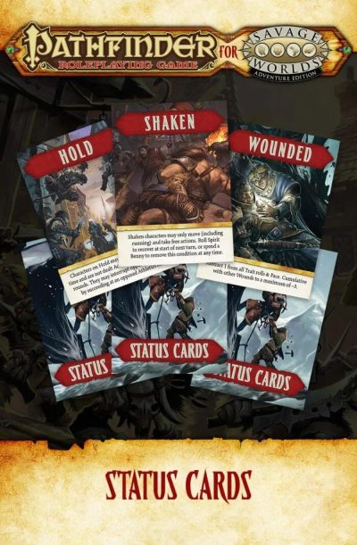 Status Cards for Pathfinder for Savage Worlds