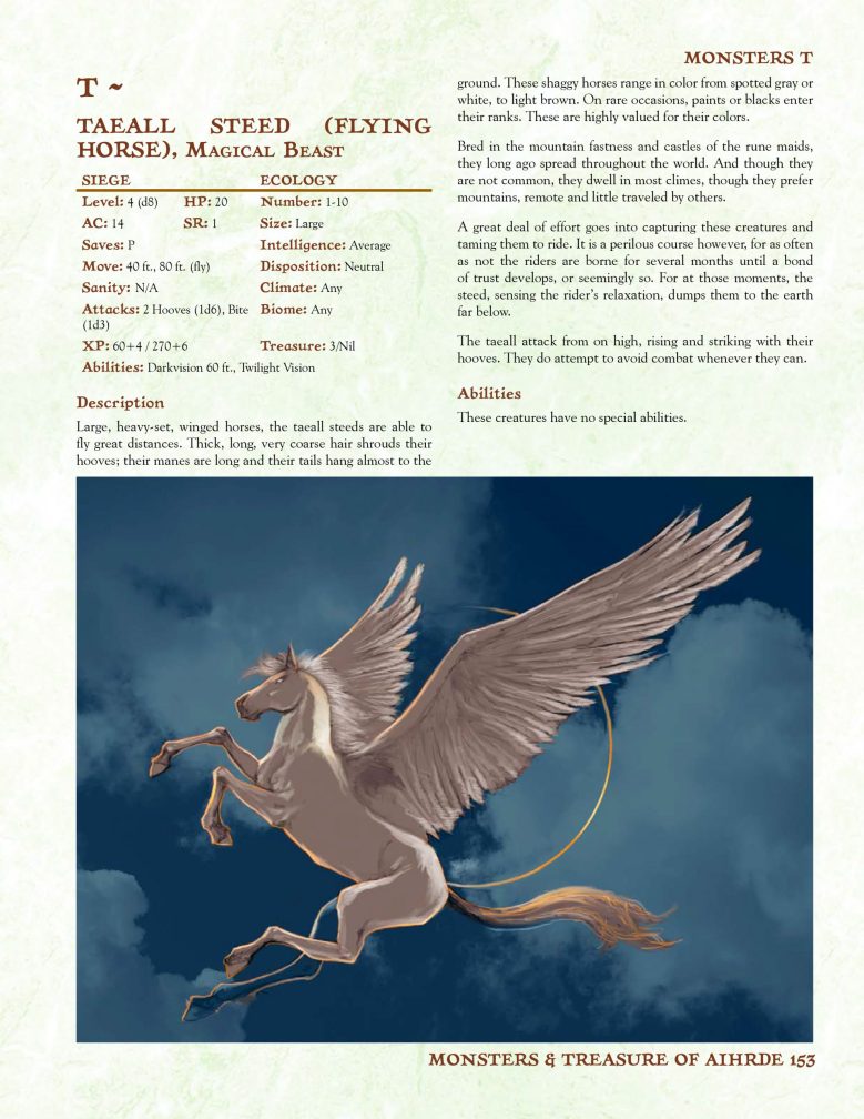 Monsters & Treasures of Aihrde example