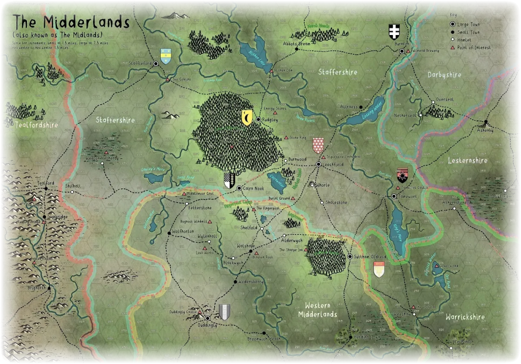 The Midderlands map