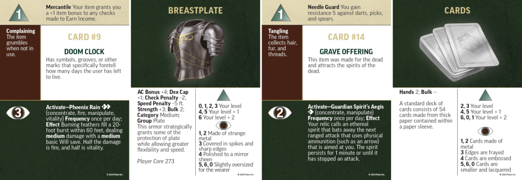 Deck of Endless Treasure examples