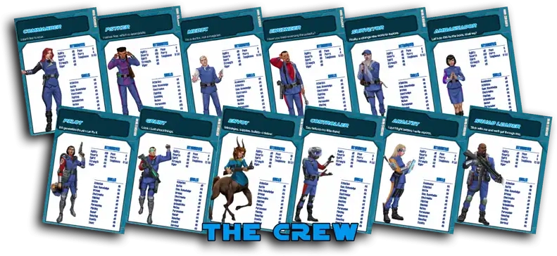 Science Fiction Archetype Cards The Crew