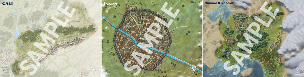 Shining Kingdoms Poster Map examples