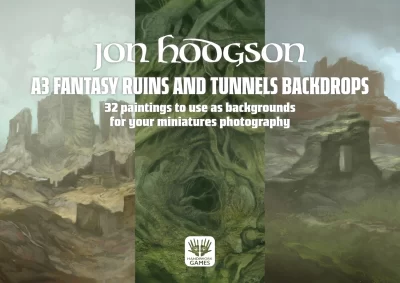 Fantasy Ruins and Tunnels Backdrops A3
