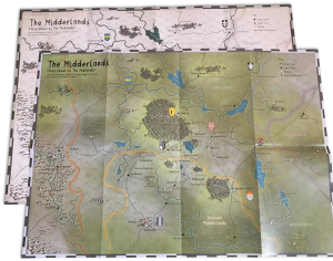 Middelands A2 Poster Map both sides
