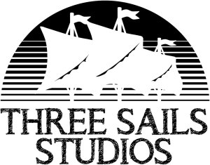 Three Sails Logo inverted