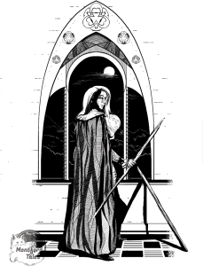 Two of Wands Tarot Illustration by Rori Montford