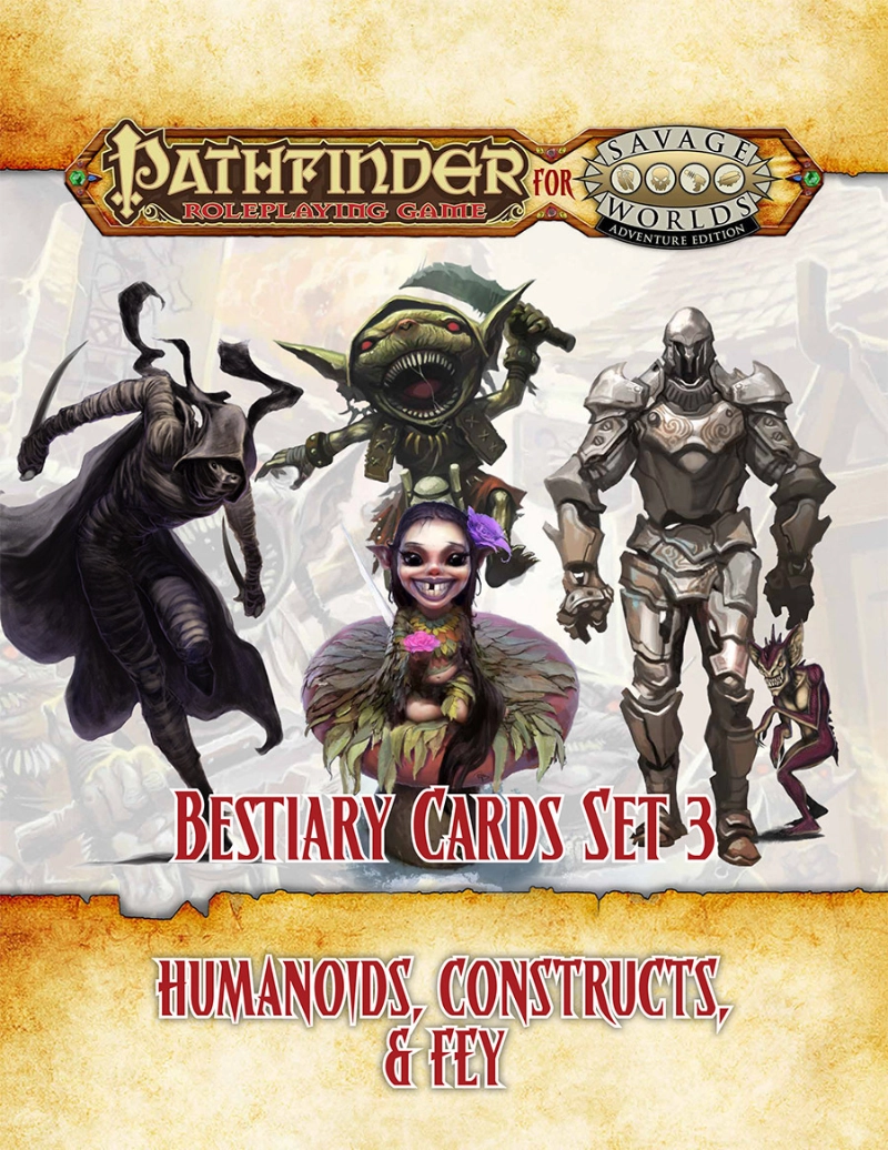 Pathfinder for Savage Worlds Bestiary Cards Set 3