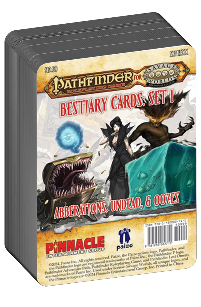 Pathfinder for Savage Worlds Bestiary Cards Set 1