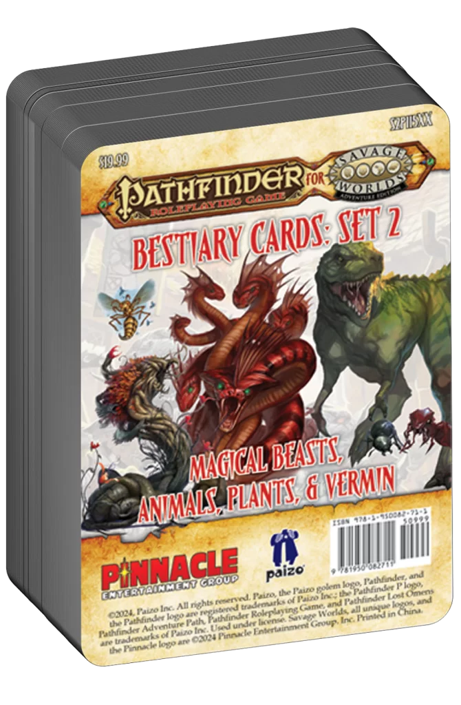 Pathfinder for Savage Worlds Bestiary Cards Set 2