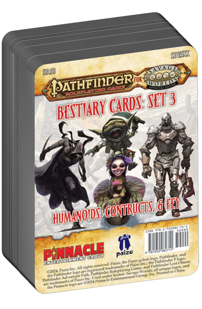 Pathfinder for Savage Worlds Bestiary Cards Set 3