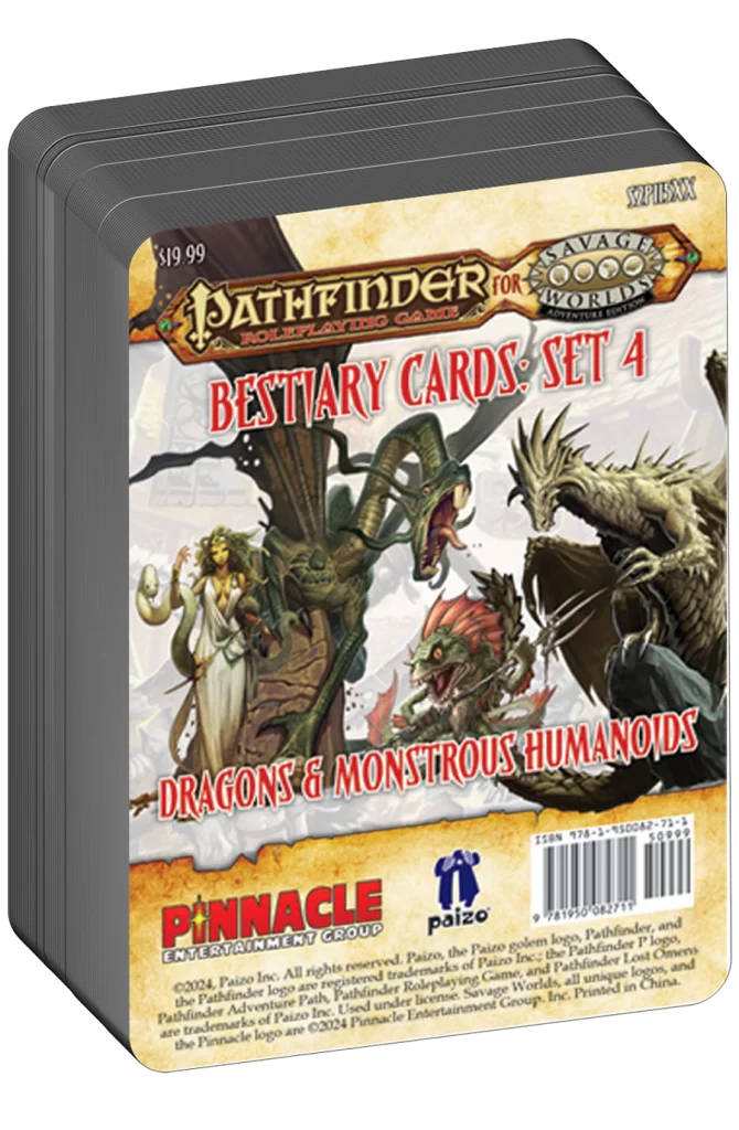 Pathfinder for Savage Worlds Bestiary Cards Set 4