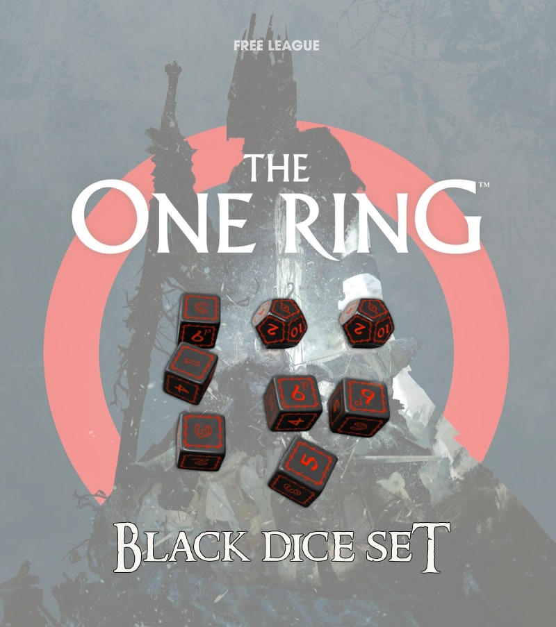 The One Ring RPG Black Dice Set