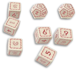The One Ring White Dice Set