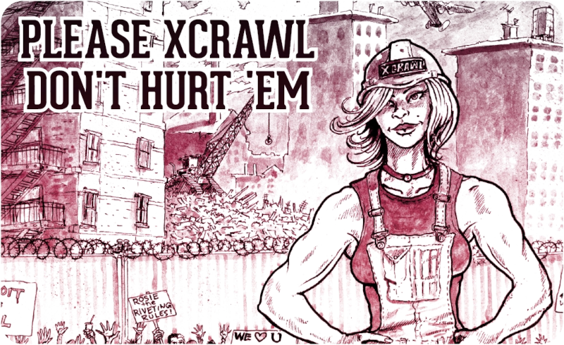 XCC #3 Please XCrawl, Don't Hurt 'Em art example